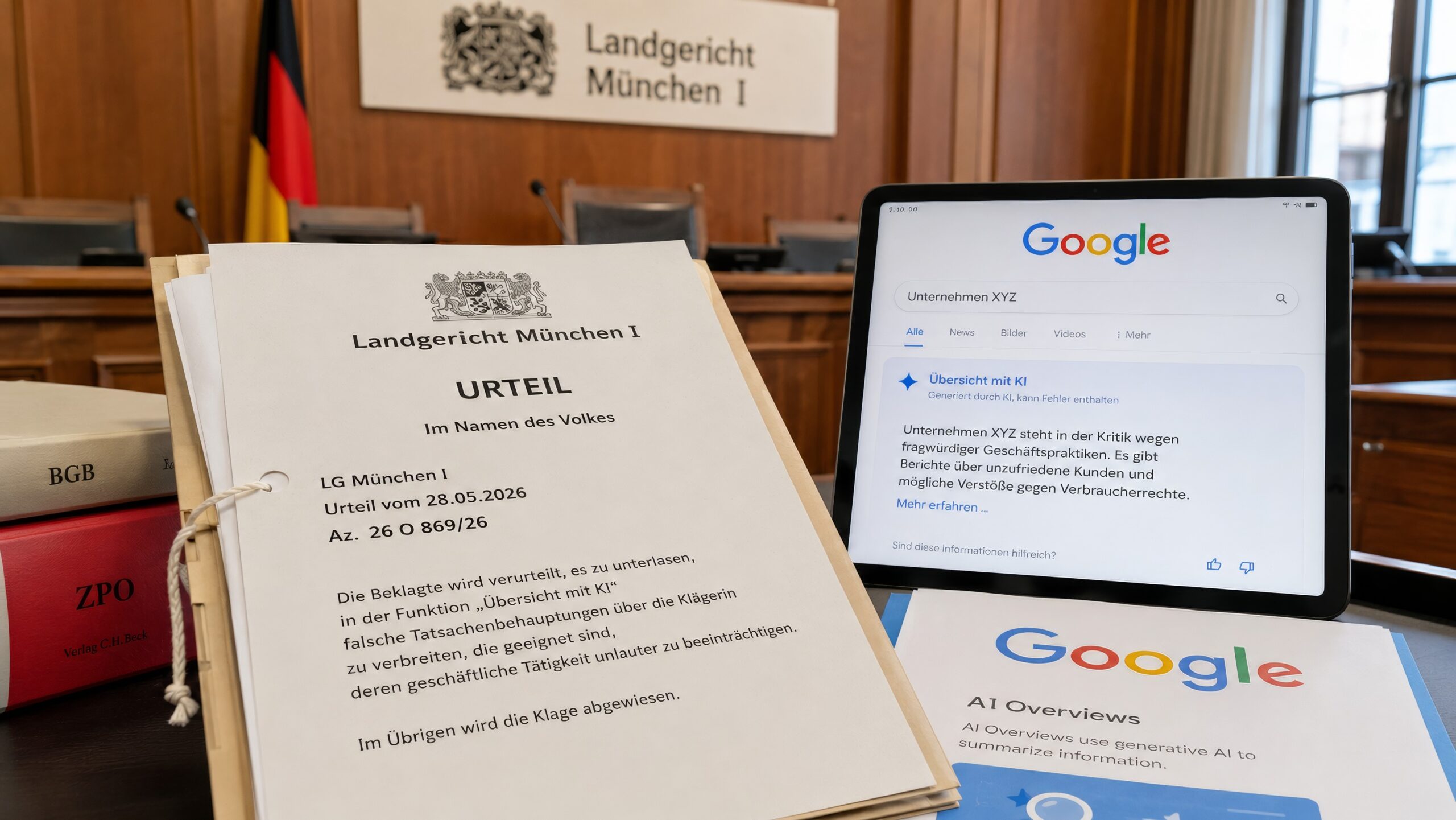 Paukenschlag in München: Google haftet unmittelbar für Falschaussagen seiner KI-Suche